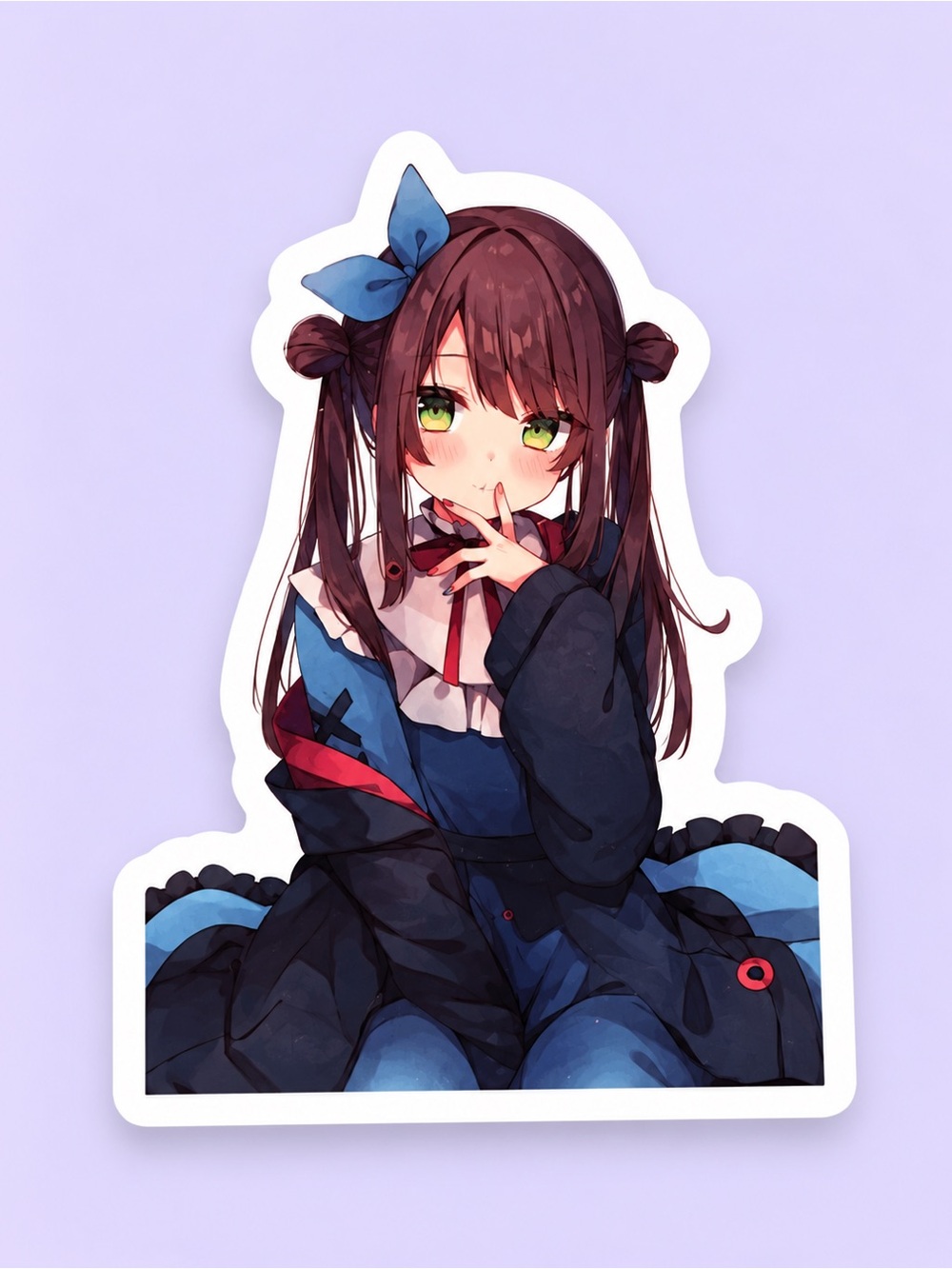 Kawaii Anime Girl Sticker | Cute Aesthetic Vinyl Decal